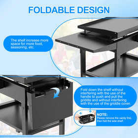 Petrirufun griddle caddy with paper towel holder keeps towels handy