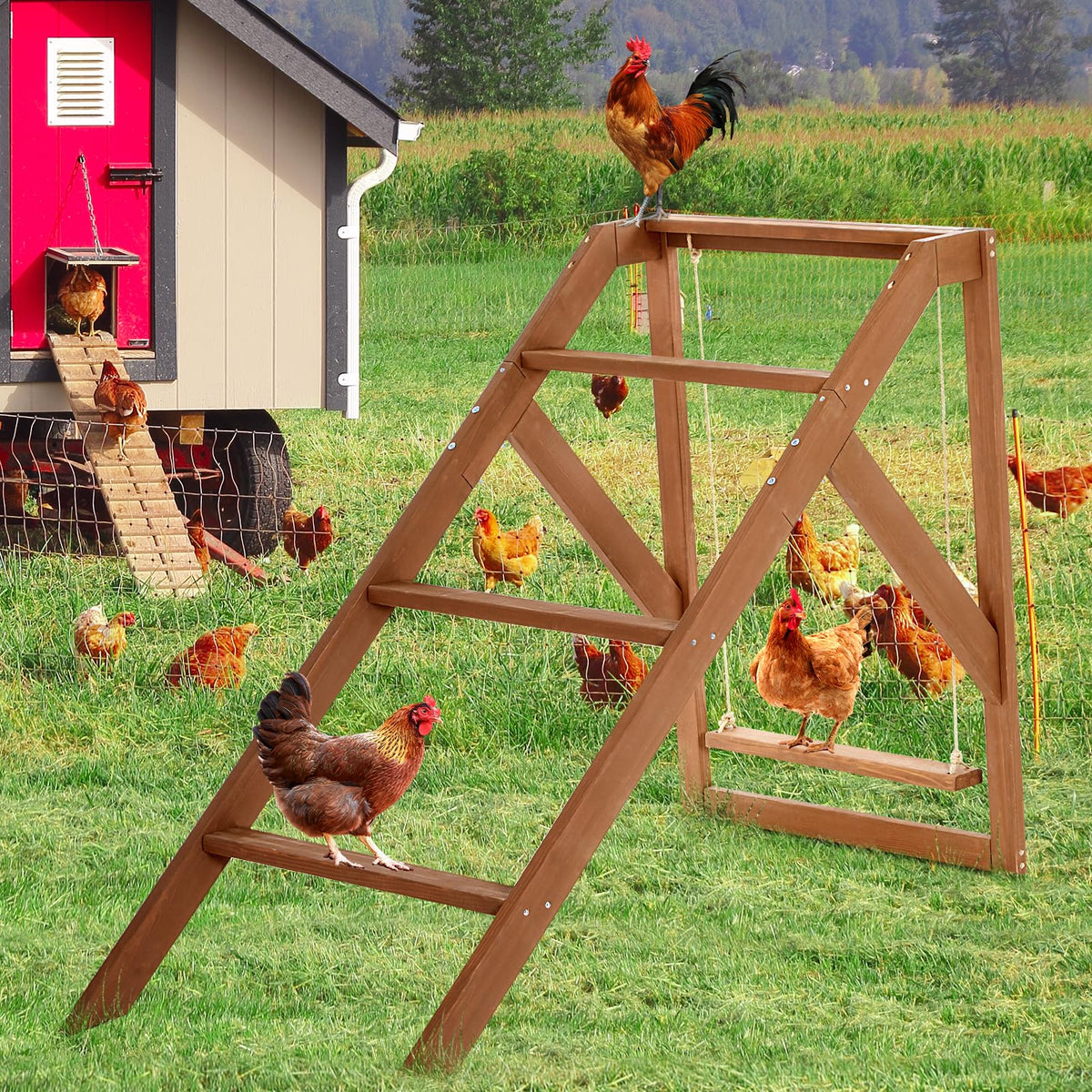 Petsfit coop-fit perch fits metal or wooden coops with flexibility