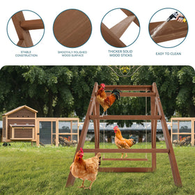 Petsfit solid wood perch resists sun and rain for outdoor durability