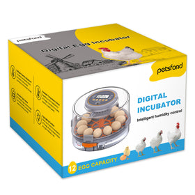 PETSFOND compact egg incubator showcases space-saving design for kitchen or lab.