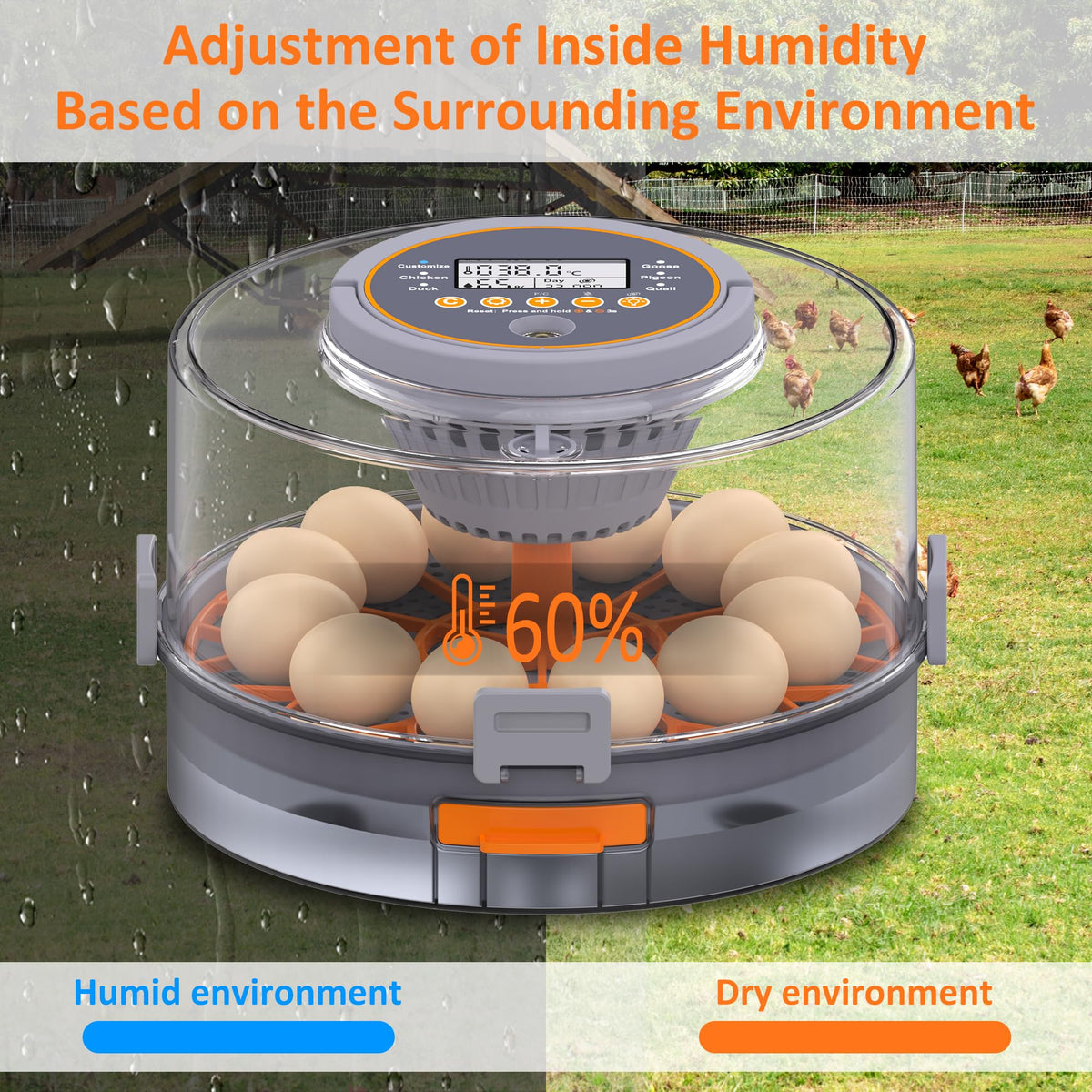 PETSFOND incubation chamber with humidity pump for reliable moisture control.