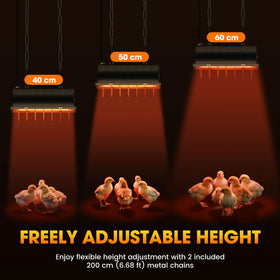 PETSOLON energy-efficient poultry heater reducing electricity costs.