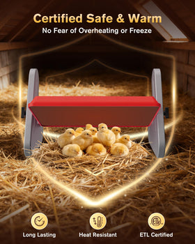 Petten heat plate base stand provides stable placement in the brooder