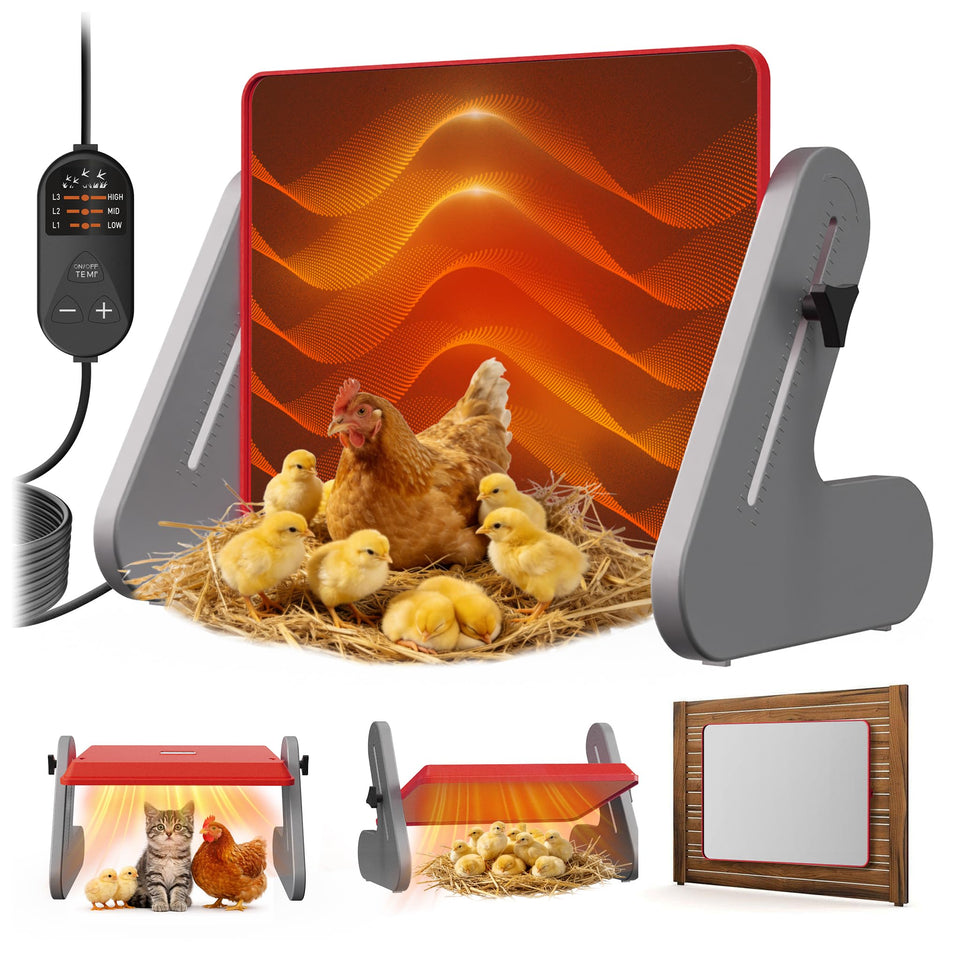 Petten heat plate setup for easy install and even chick warmth