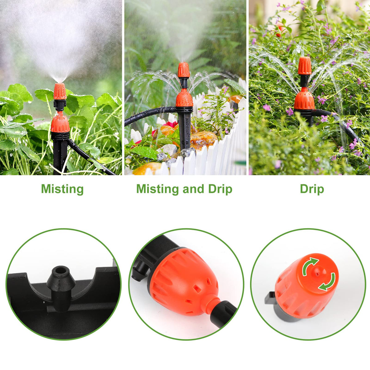 PETUOL barbed tees enable easy flow splitting for larger garden areas.