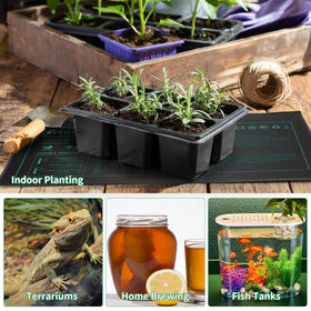 PETZOOKA indoor gardening setup with heat mat aiding seed start.