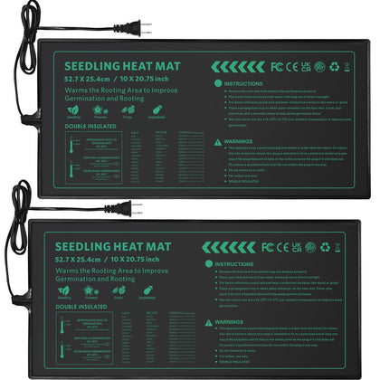 PETZOOKA seedling heat mat under a seedling tray promoting even warmth.