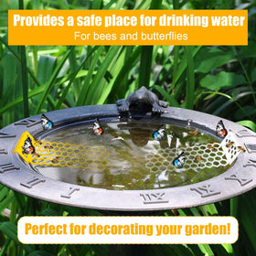 PEUTIER garden bee-butterfly waterer supports pollinators while decorating the space.