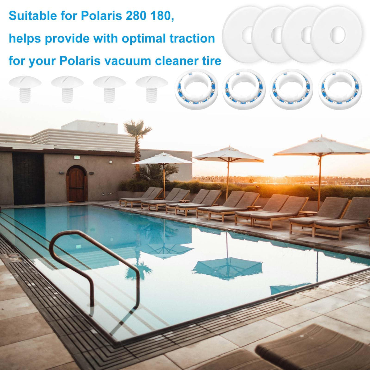 PEUTIER pool cleaner rebuild kit includes bearings, screws and washers