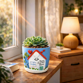 PEVOROS indoor-outdoor planter shown on balcony or desk setup