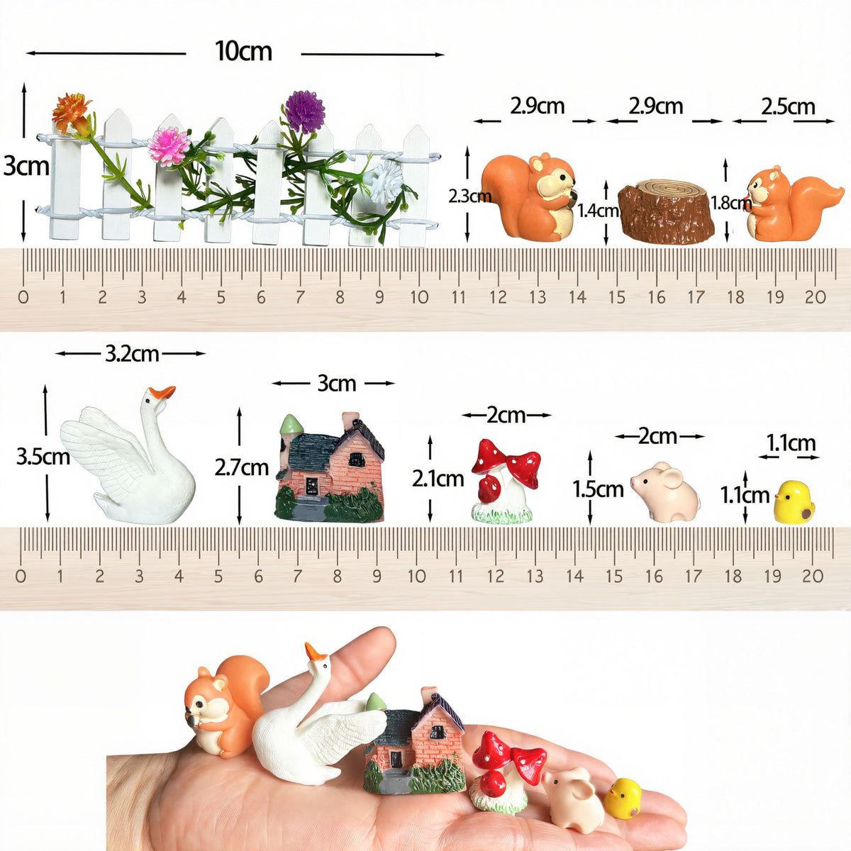 PE.WELLWOO miniature-mushrooms bring whimsy to terrariums and potted gardens.