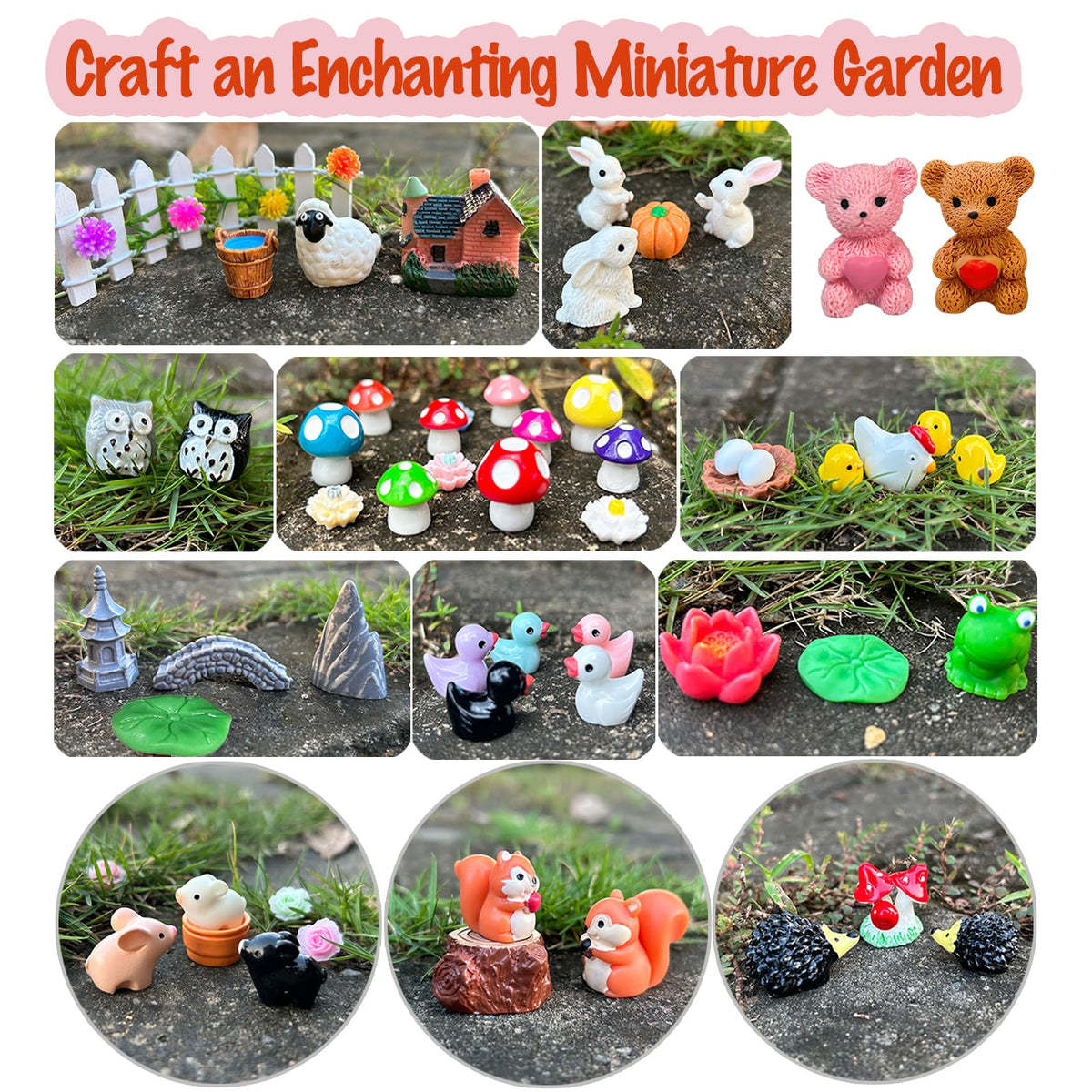 PE.WELLWOO outdoor-durable resin figures resist weather for long-lasting setups.