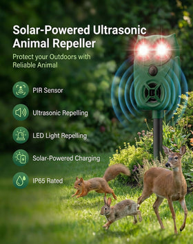 PEXPEL LED dynamic flash provides visual deterrence to wildlife outdoors