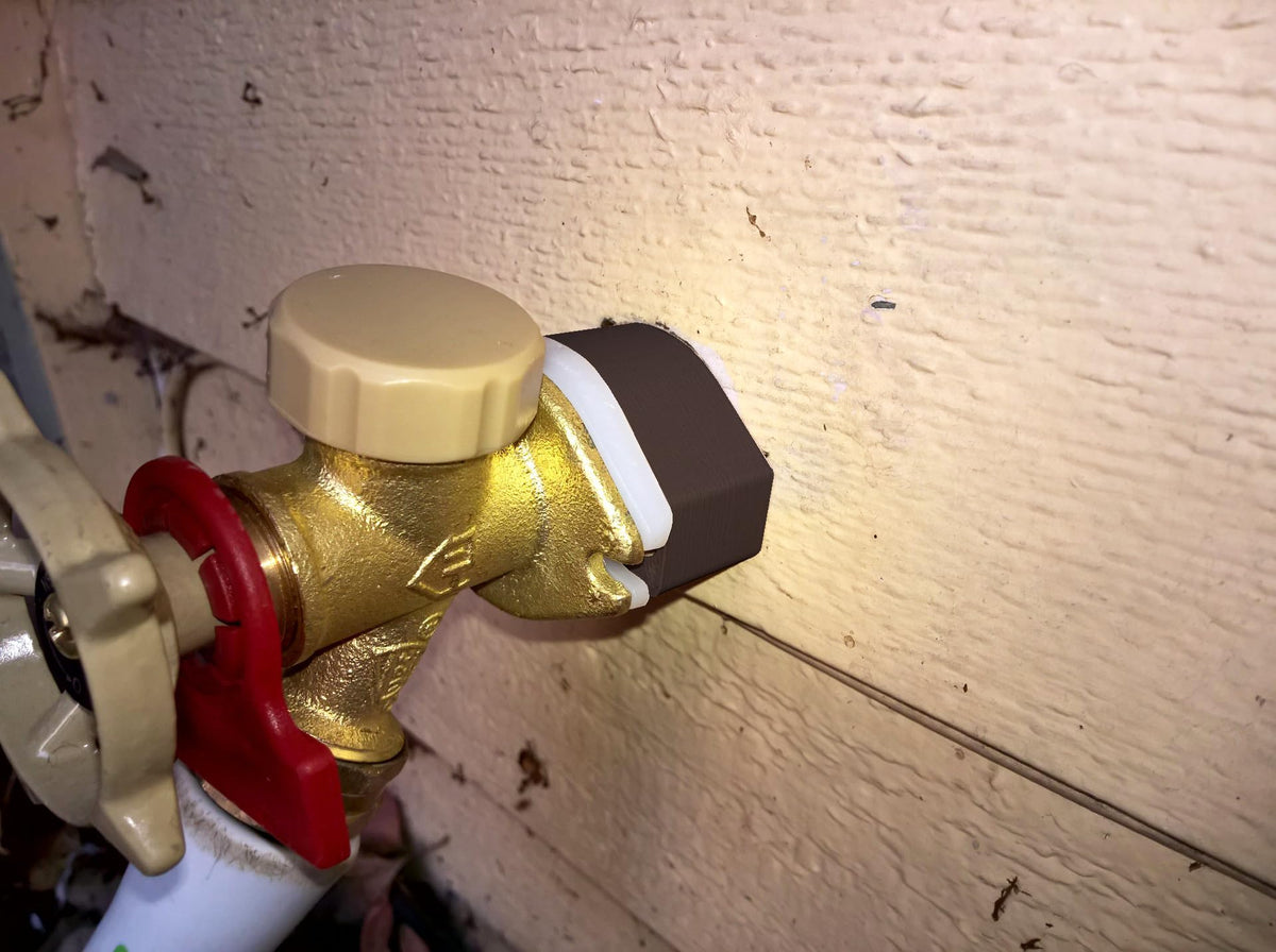 PF BRICO hose bib mount spacer with 2-inch bracket spacing ensuring solid connection