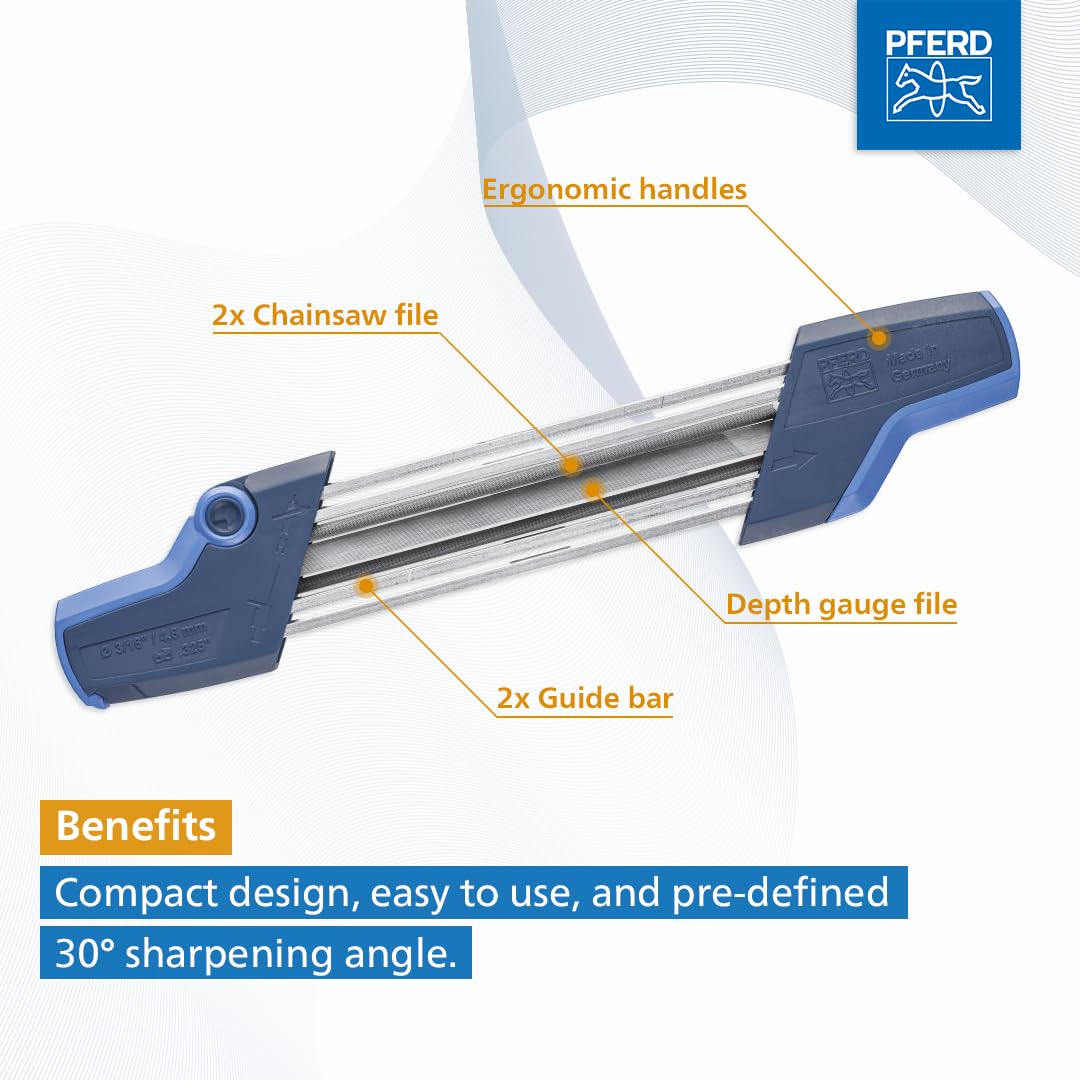 PFERD CS-X depth gauge file included for accurate chain tuning.