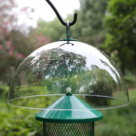 PFNRTH clear dome guard for feeders provides weather protection and visibility