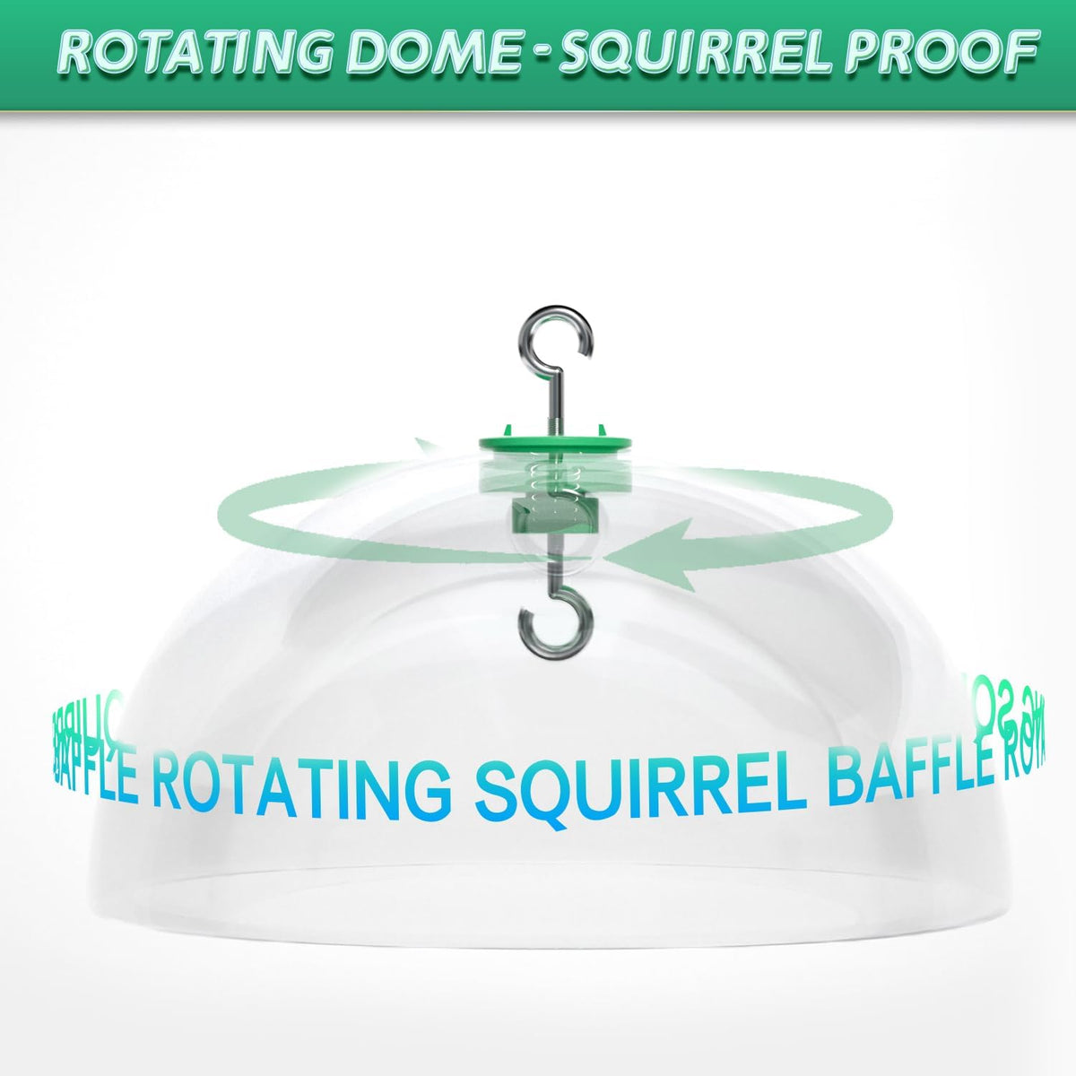 PFNRTH weatherproof bird feeder baffle keeps seeds dry outdoors