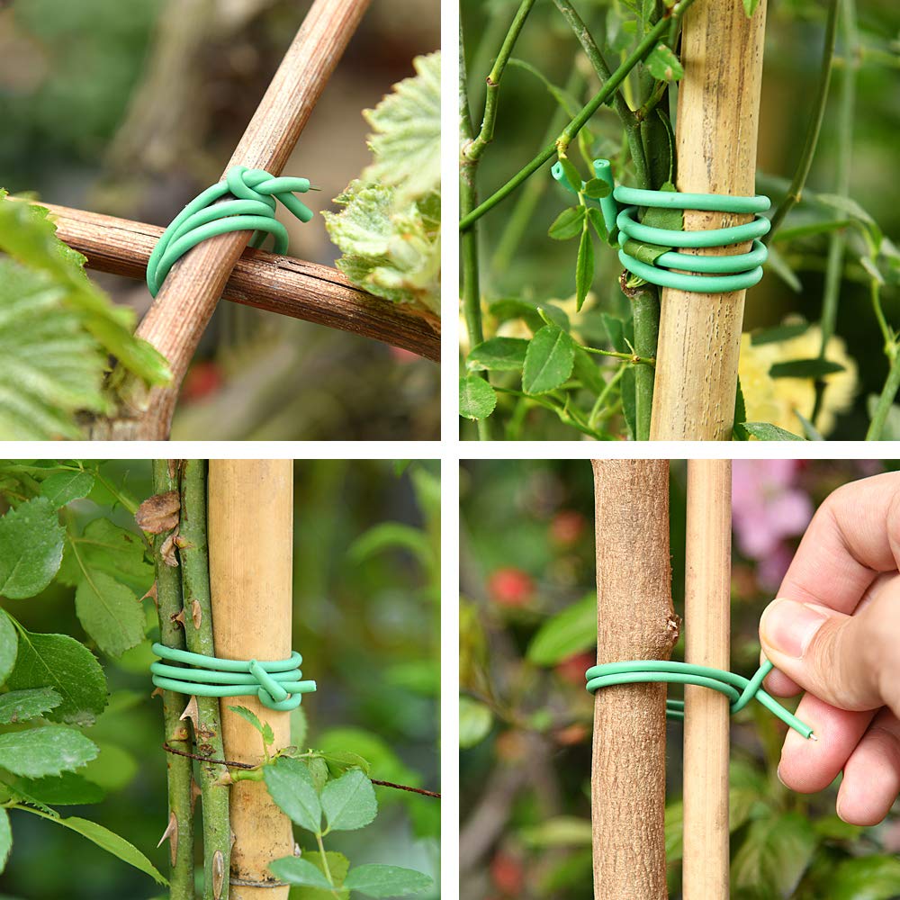 PGarden-EZ green soft twist tie is easy to cut and reusable for organization.