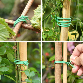 PGarden-EZ green soft twist tie is easy to cut and reusable for organization.