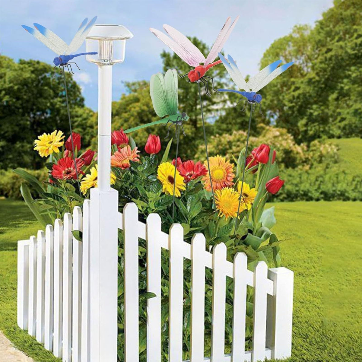 PGAXM Dragonfly Clip colorful-wings provides eye-catching garden decor