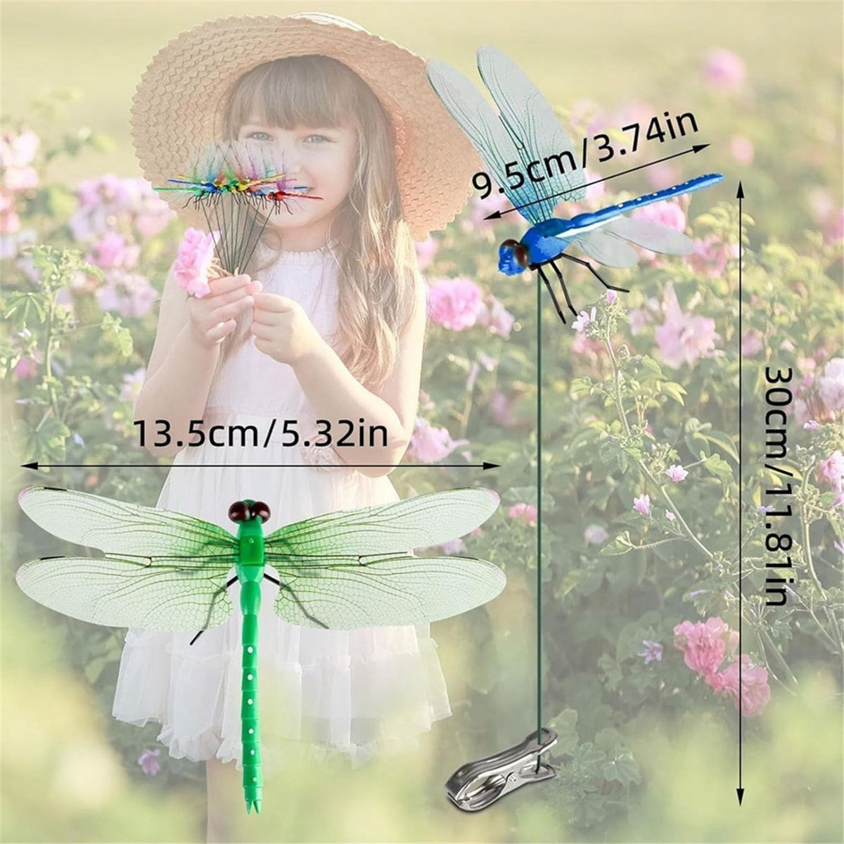 PGAXM Dragonfly Clip edge-pot easy clipping onto flower pots