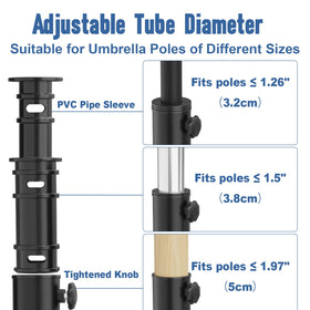 PGGP windproof screw hole ensures stable placement against gusts.