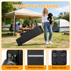 PGmoon heavy-duty 600D Oxford fabric protects canopy during travel