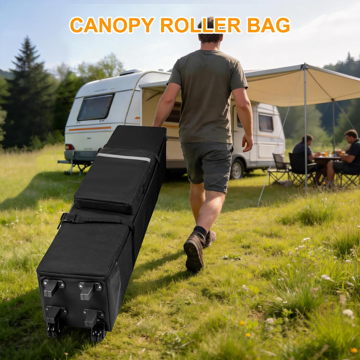 Non-slip leather bottom on PGmoon canopy bag resists wear on uneven surfaces