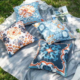 Phantoscope four-pack pillow covers ready for patio setup.