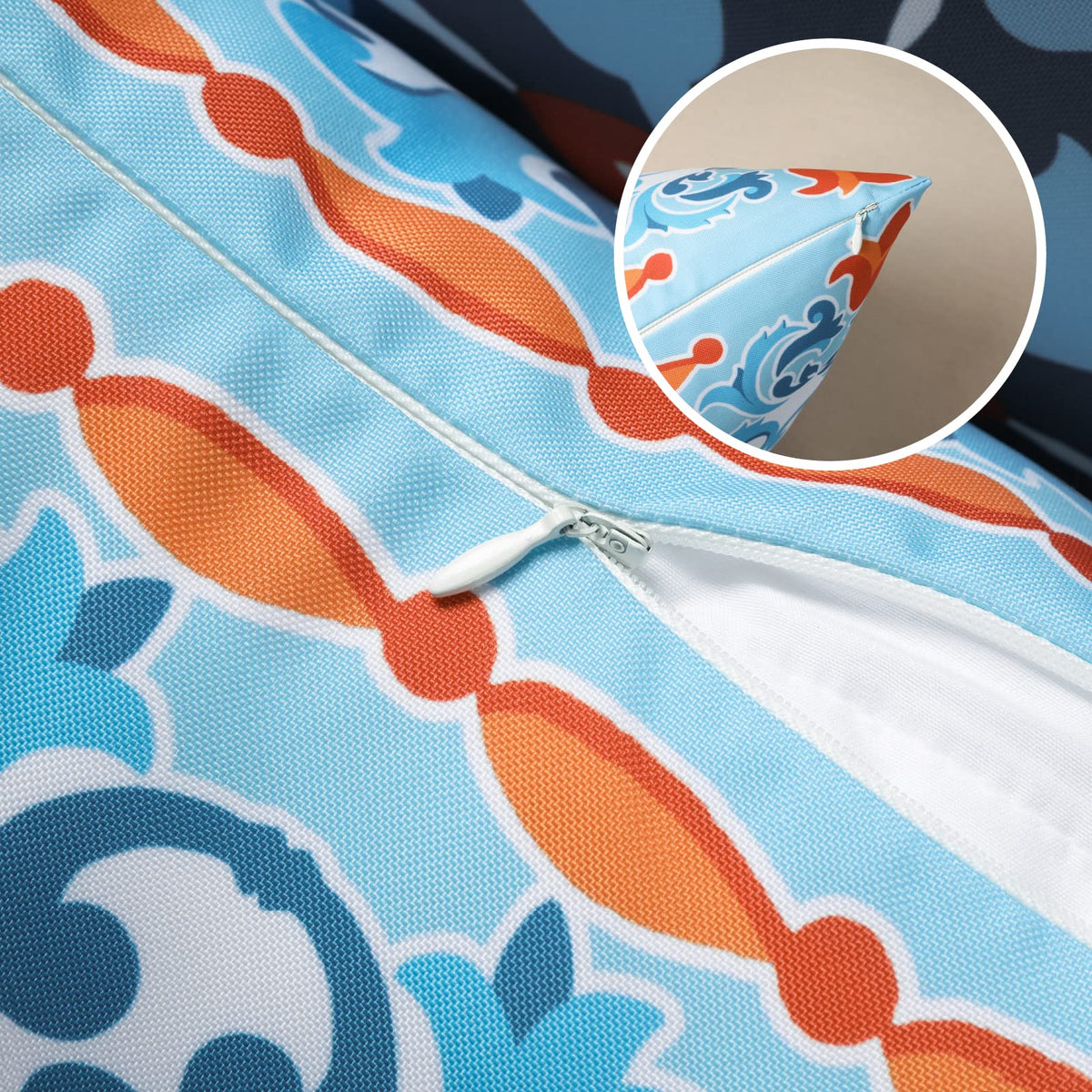 Phantoscope pillow cover showing hidden zipper for seamless look.