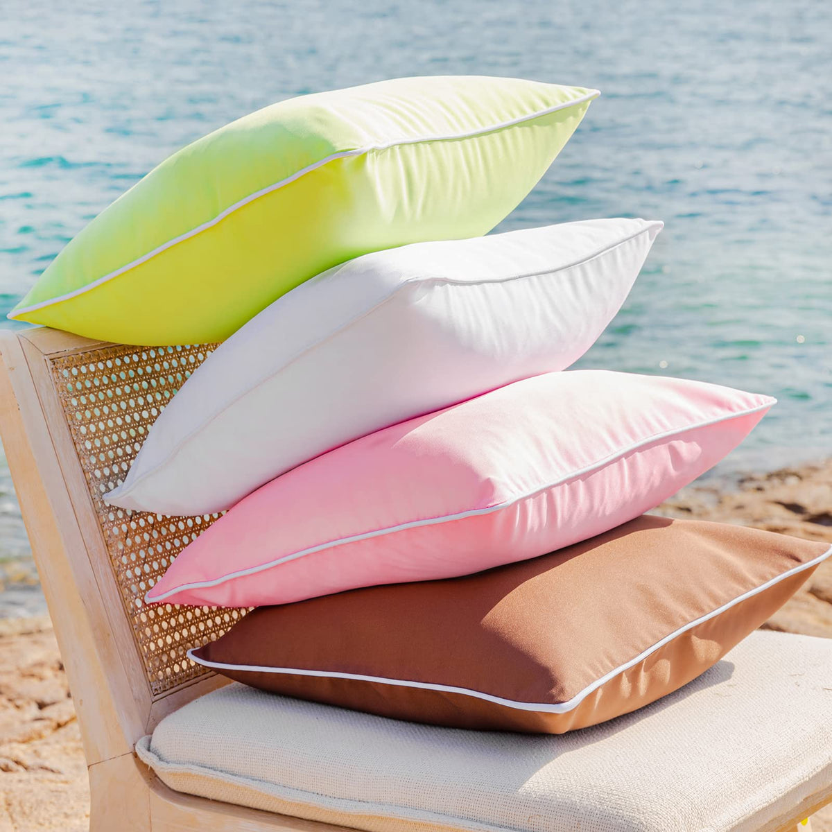 Phantoscope indoor-outdoor decoration adds vibrant pink color to furniture.