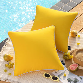 Phantoscope outdoor pillow cover 20x20 in yellow for weather-ready patio décor.