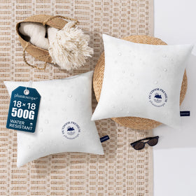 Phantoscope 18x18 outdoor pillow insert with waterproof fabric for patio use.