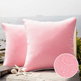 Phantoscope pink 18x18 outdoor pillow cover for patio decor with waterproof protection.