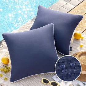 Phantoscope waterproof pillow cover 20x20 dark blue protects outdoor cushions.