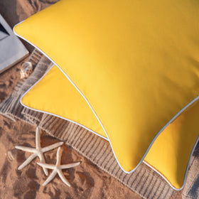 Phantoscope waterproof yellow pillow cover 18x18 for indoor and outdoor use