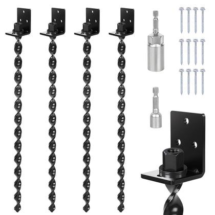 PHATRIP 24in ground anchors with spiral design for strong soil grip