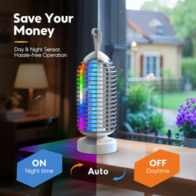 PhatroyYee Bug Zapper uses a 3000V grid for efficient elimination.