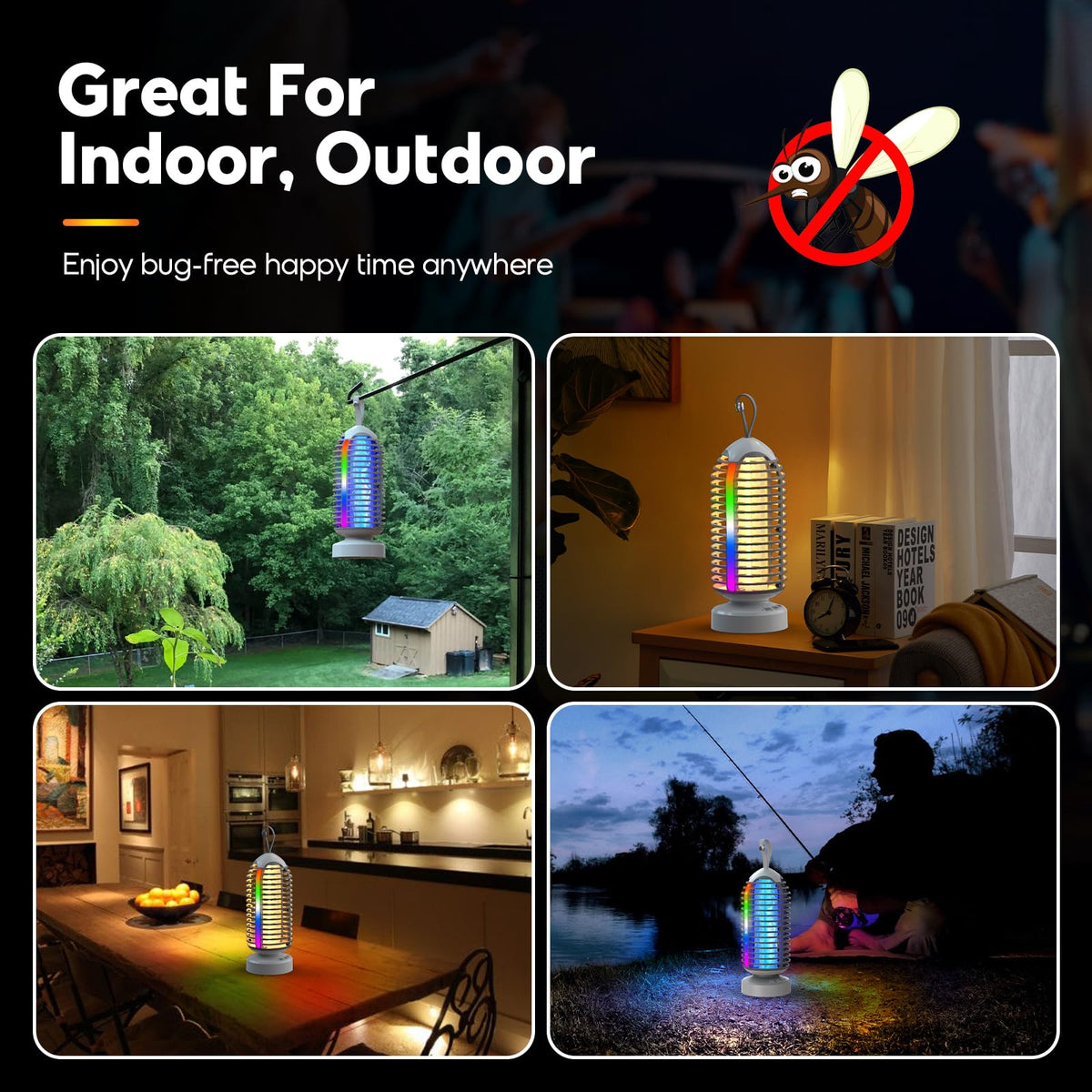 PhatroyYee Cordless unit is portable for camping and travel.