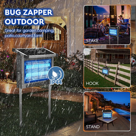 PhatroyYee Solar Bug Zapper Outdoor covers up to 2100 sq ft