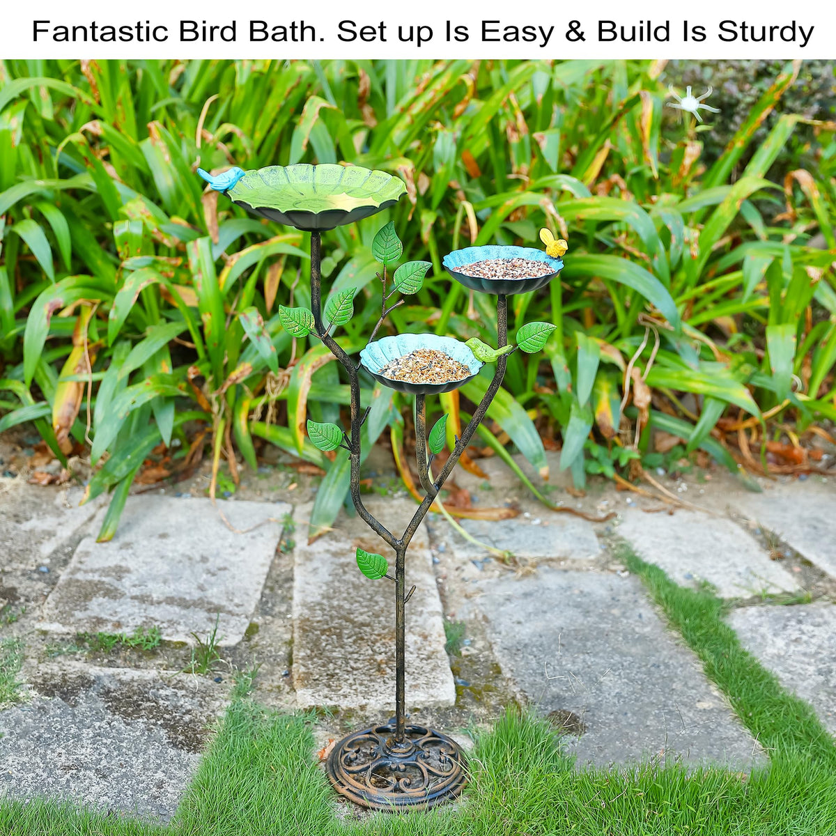 Phaxth antique-styled finish adds garden charm