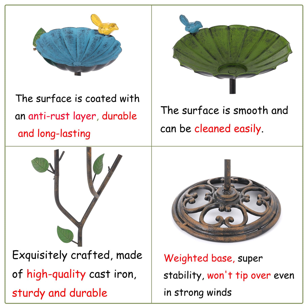 Phaxth three-in-one bird feeders attract birds with water and food