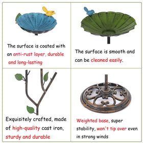 Phaxth three-in-one bird feeders attract birds with water and food