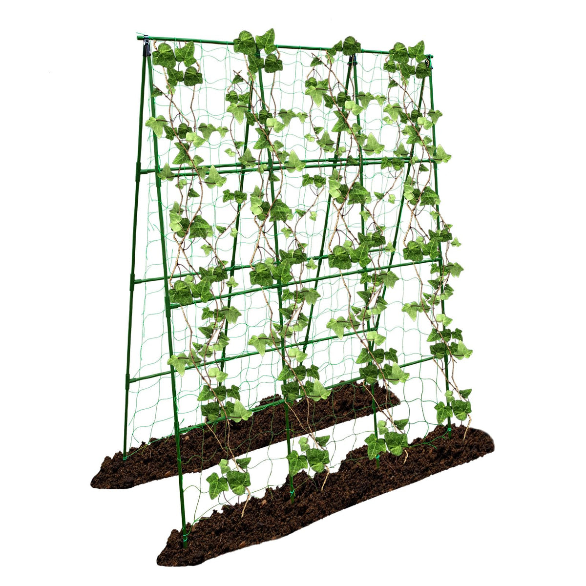 PHENEAHILL large A-frame trellis supports tomatoes and vegetables with sturdy, rust-resistant steel.