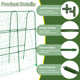 PHENEAHILL U-Shaped Trellis supports beans while keeping vines tidy and off the ground.