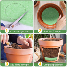 Lightweight drainage panel makes moving pots easier.