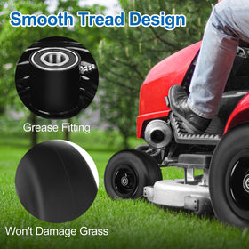 Phepetroll NHS front tire not for highway use on outdoor power equipment.