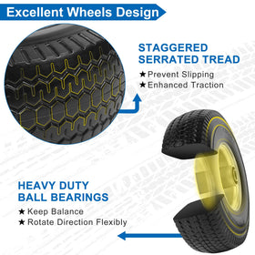 Phepetroll welded rim delivering a strong, durable wheel frame.