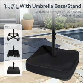 PHI VILLA compact stand fits beneath most dining tables for easy shade.