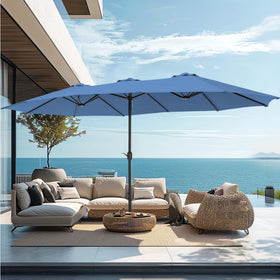 PHI VILLA 15x9 ft coverage illustrating generous shade area for pool or garden.